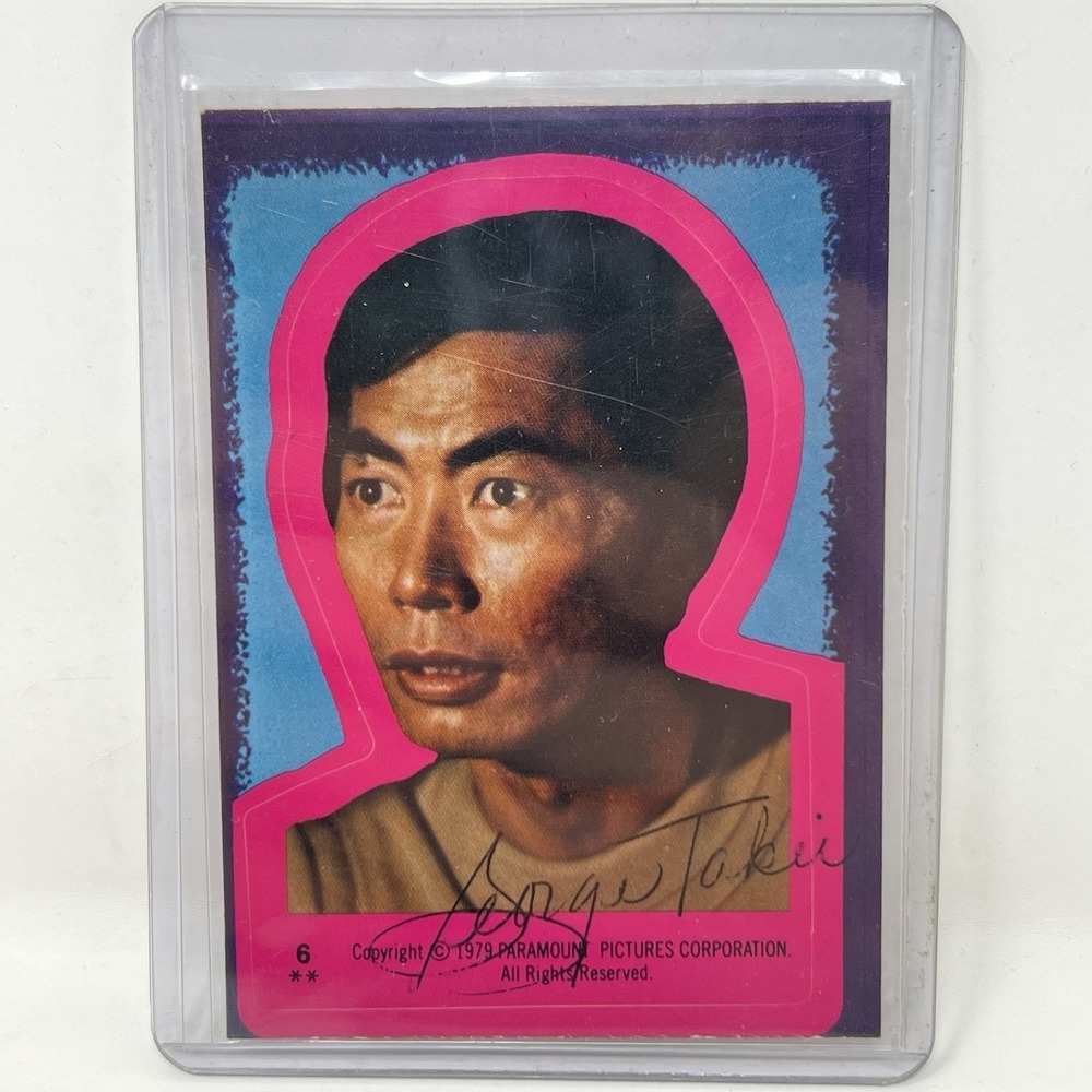 1979 Topps SIGNED George Takei Star Trek: The Motion Picture #6  Sticker
